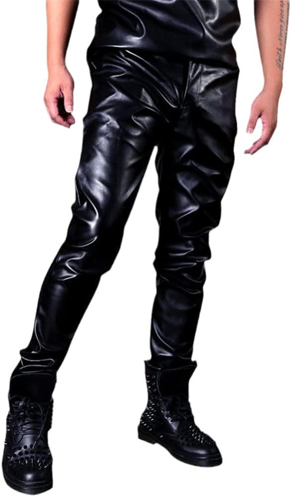 Rock Punk Hip Hop Faux Leather Motocycle Pants