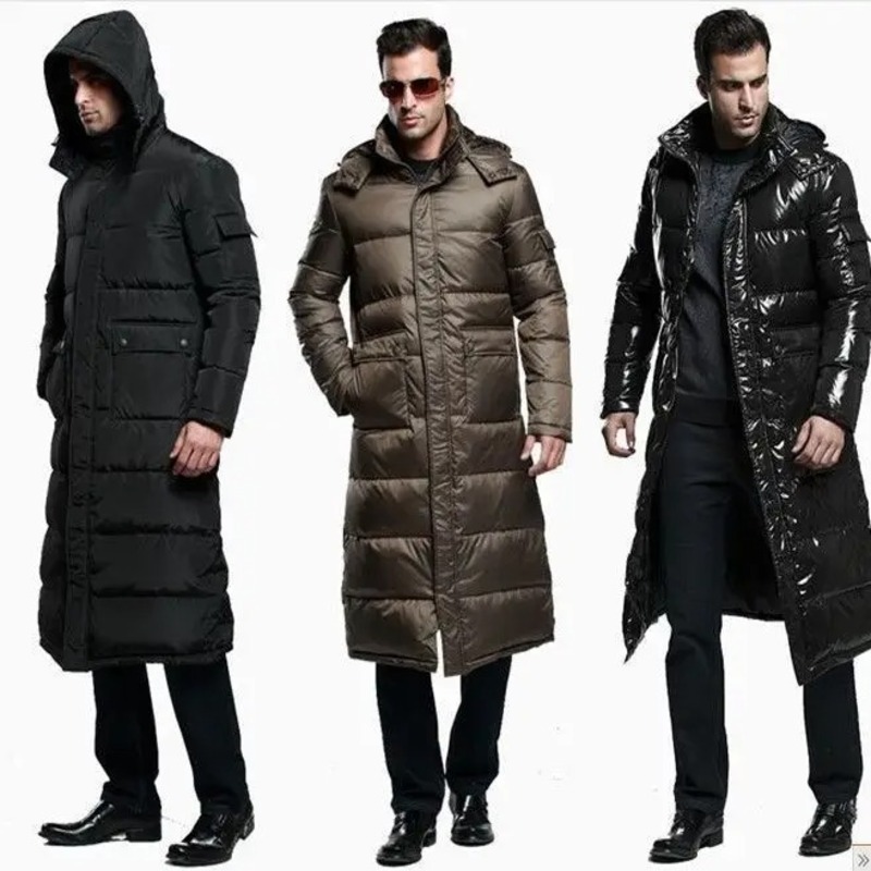 Long puffer coats for men