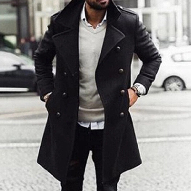 Men’s Black Trench Coat