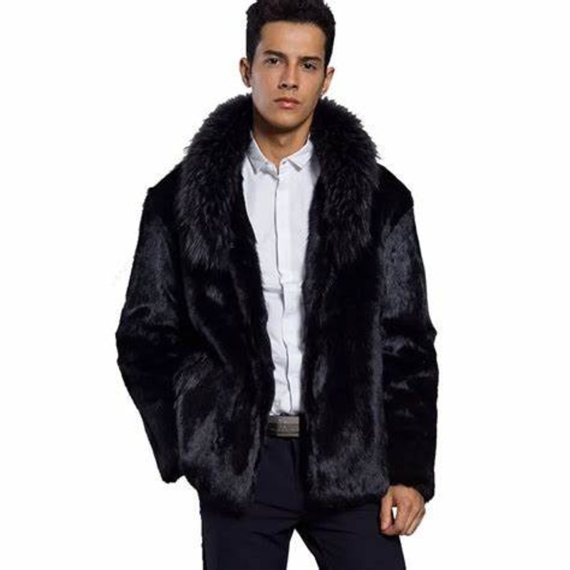 Black fur coat