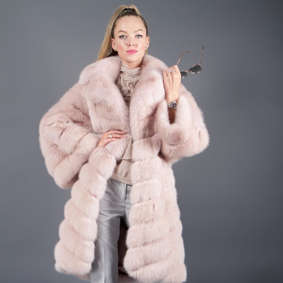 pink fur coat