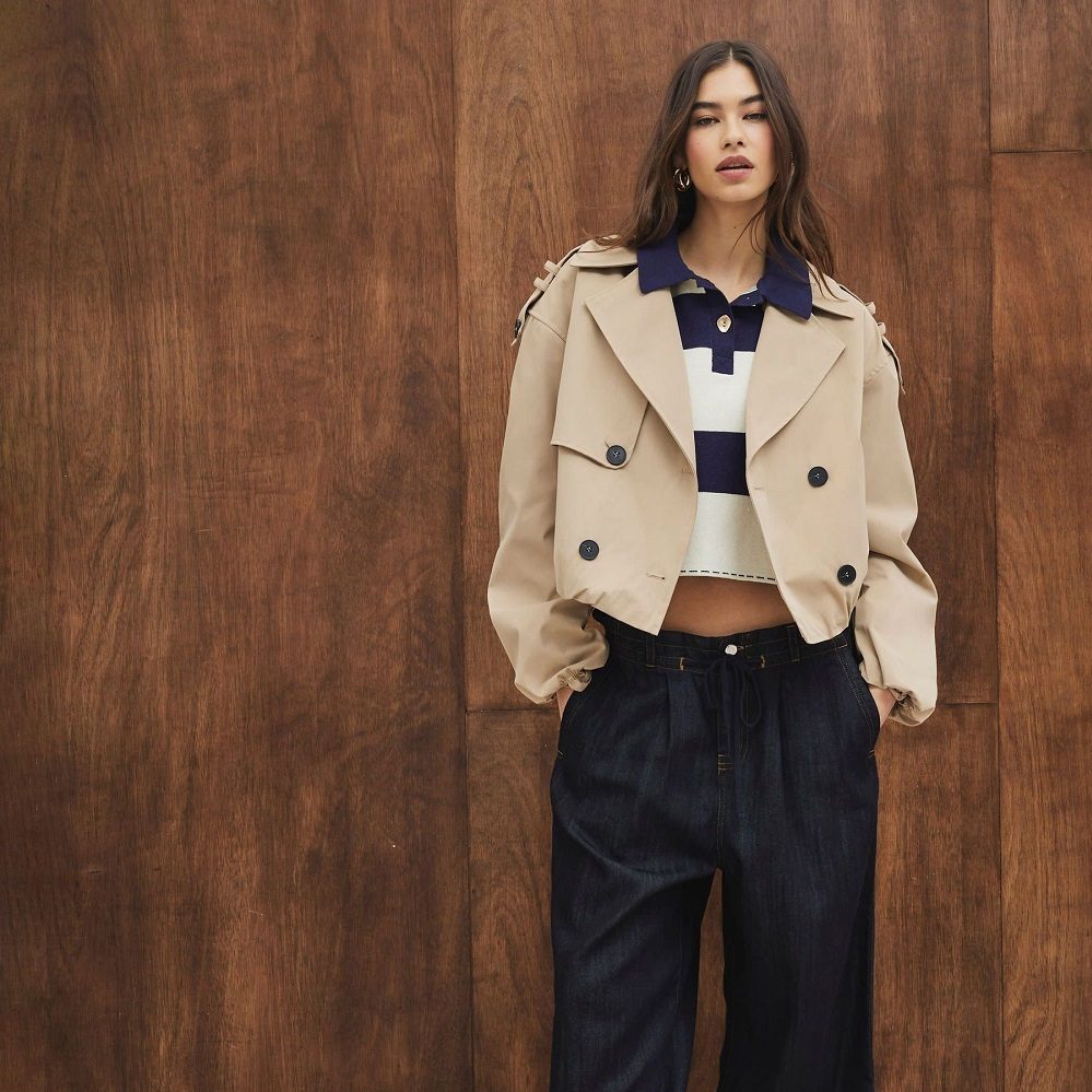 cropped trench coat