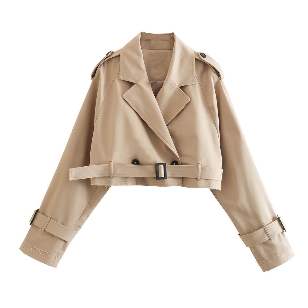cropped trench coat