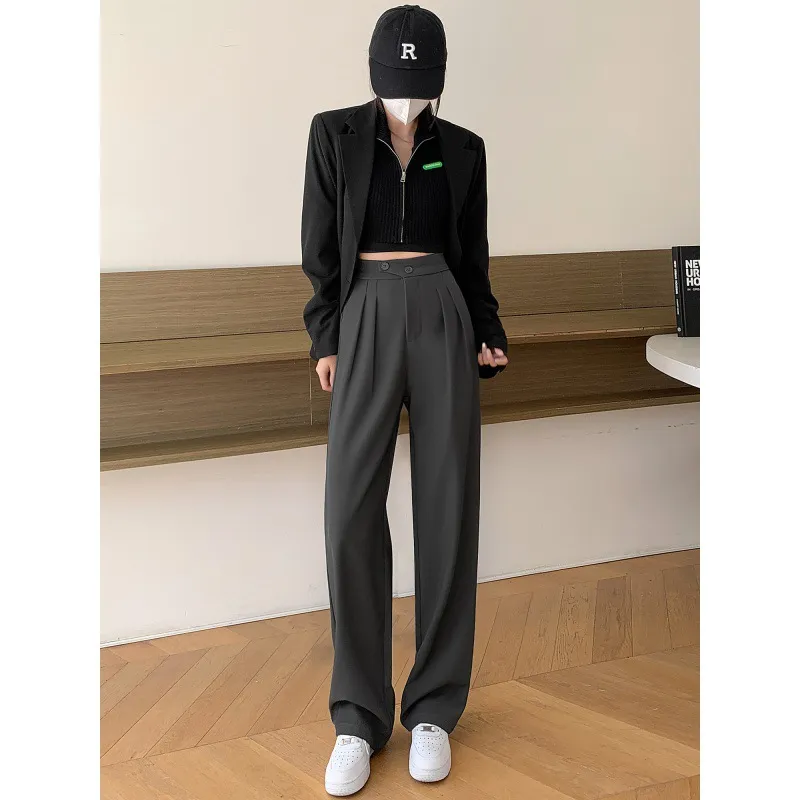 black wide leg pants