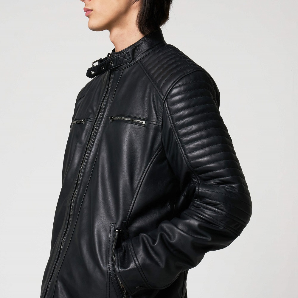 men's leather blazer