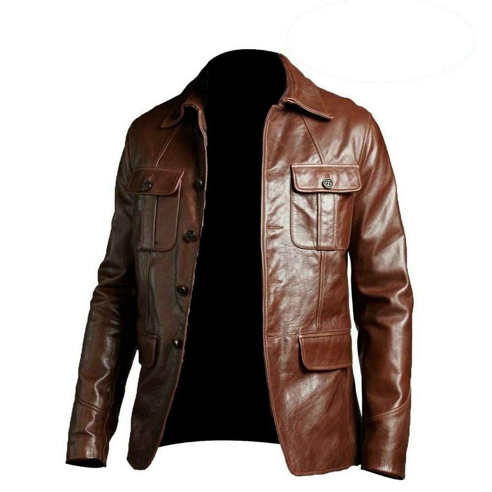 men's leather blazer