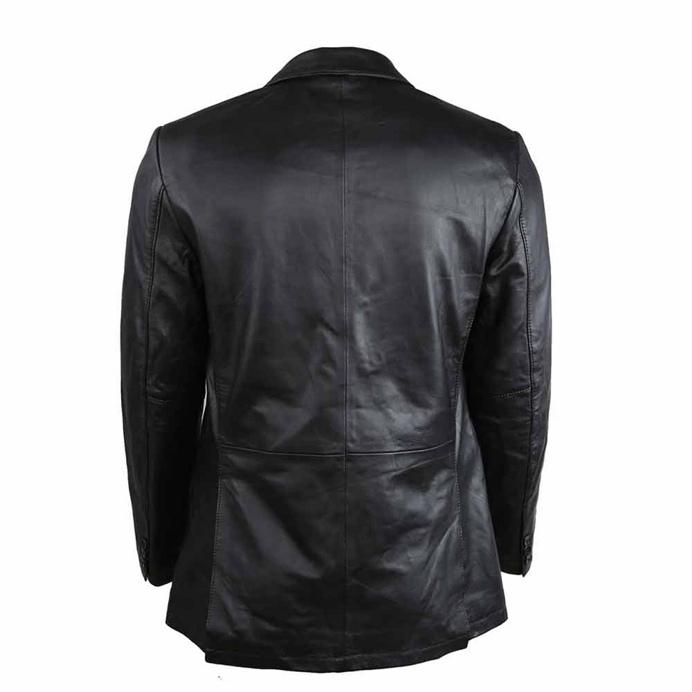 men's leather blazer
