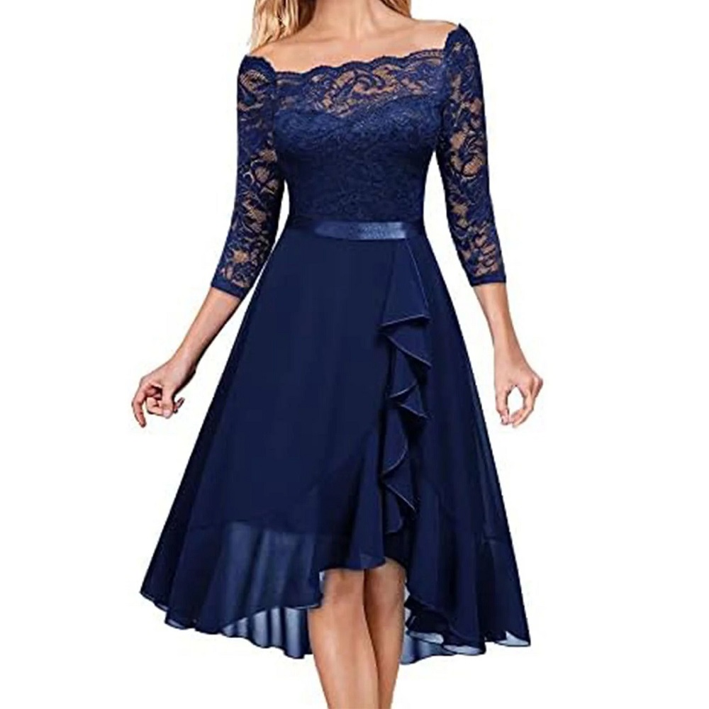 blue semi formal dress