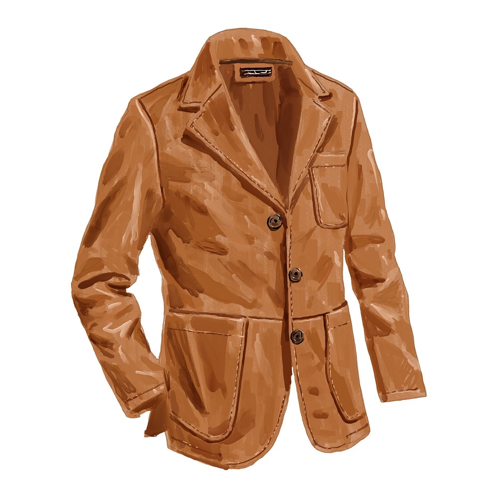 men's leather blazer