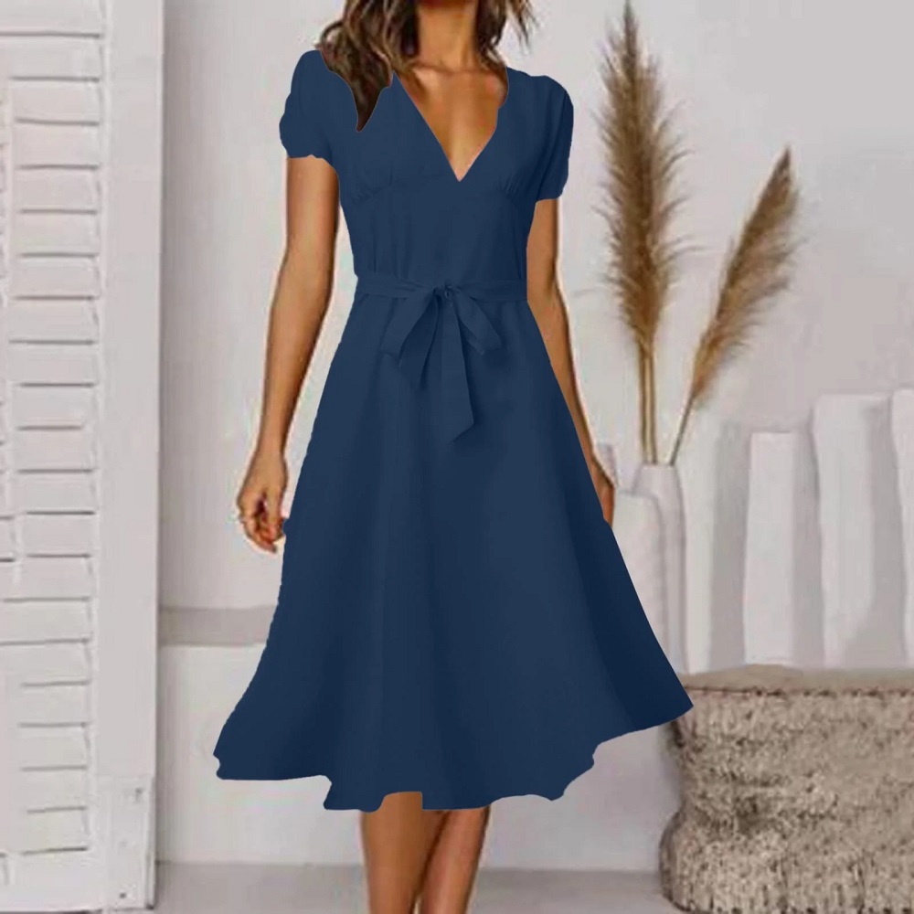 navy blue semi formal dress