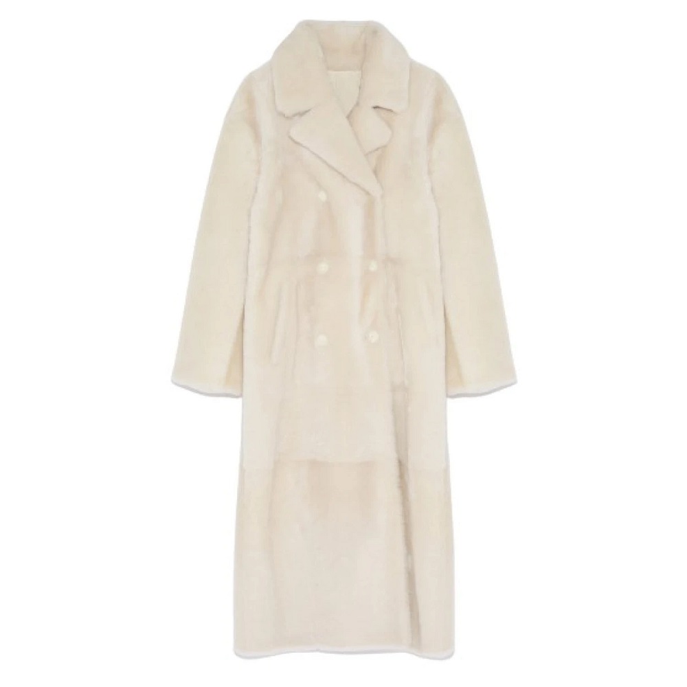 long shearling coat