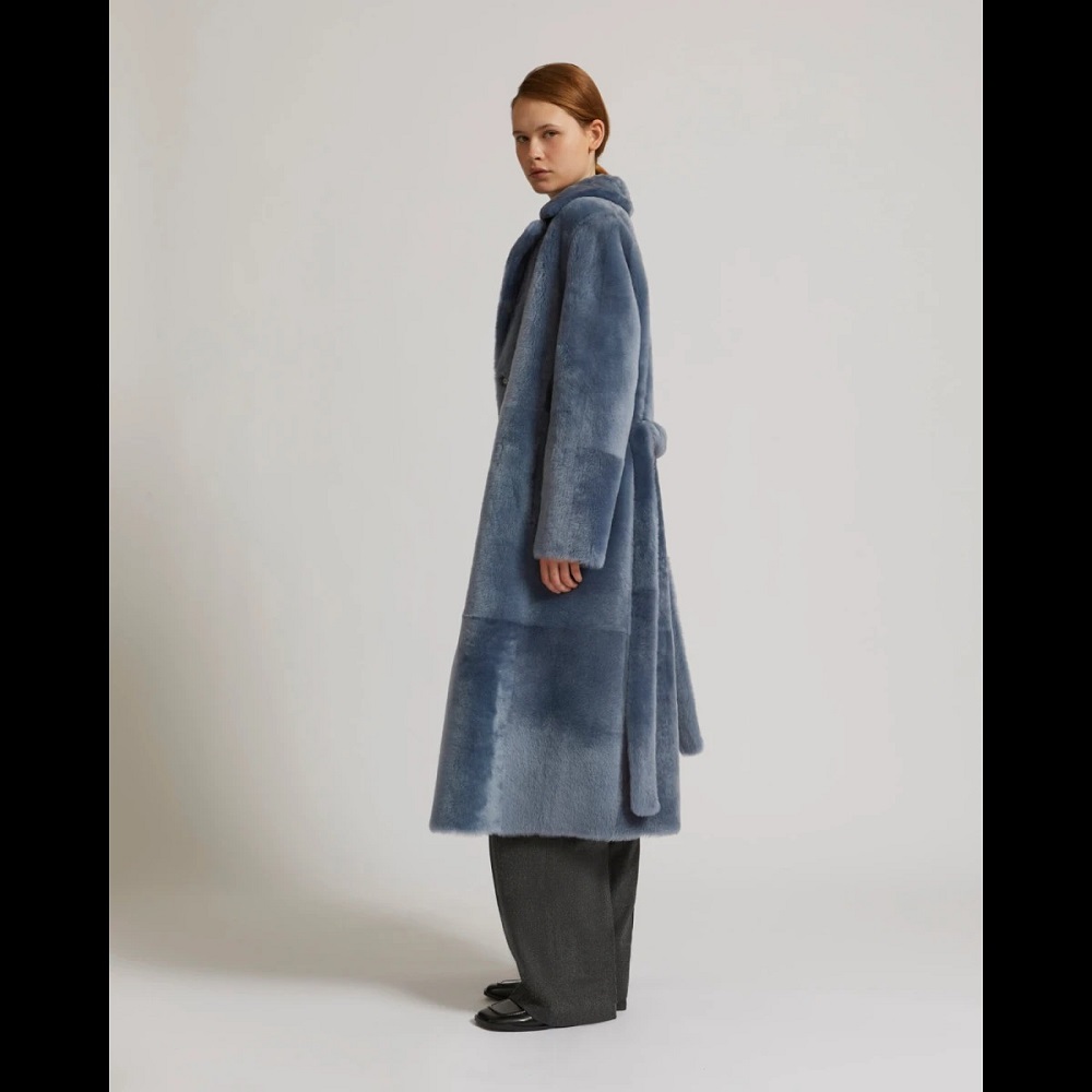 long shearling coat