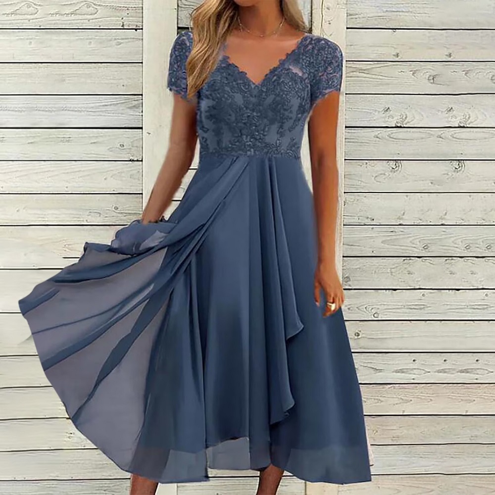 navy blue semi formal dress