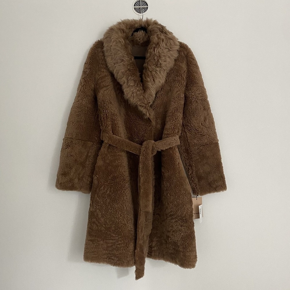 long shearling coat