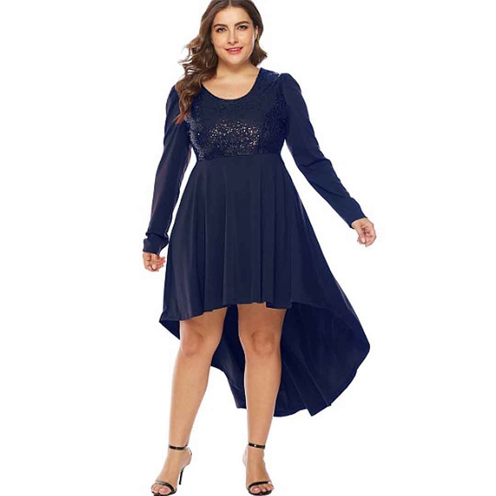navy blue semi formal dress