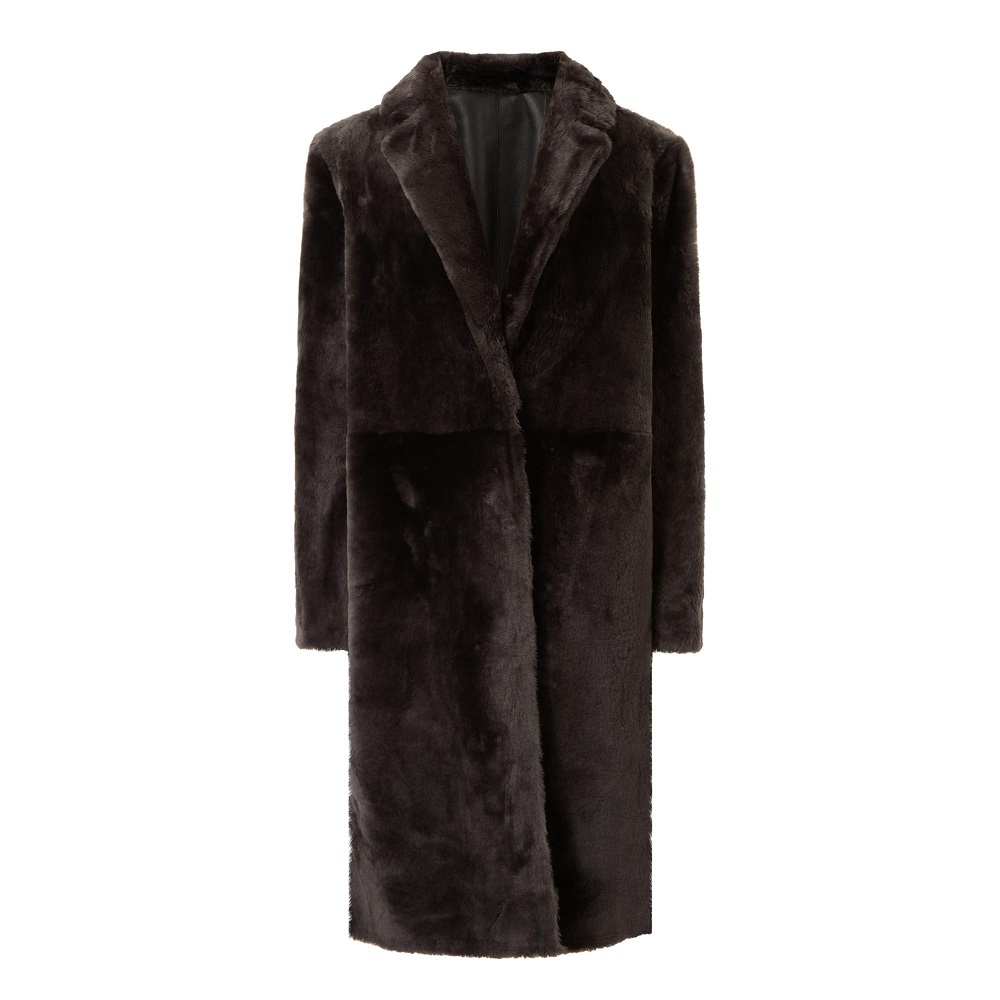 long shearling coat