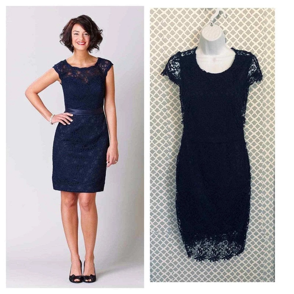 navy blue semi-formal dress