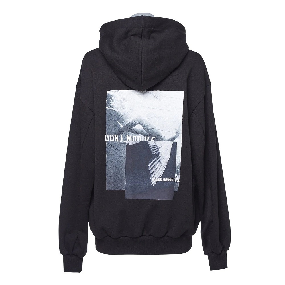 black graphic hoodies