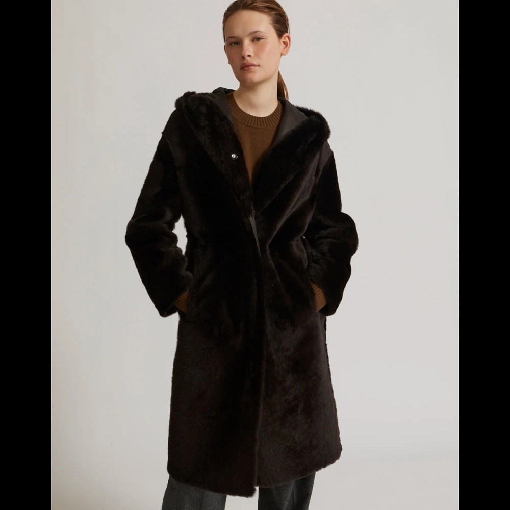 long shearling coat