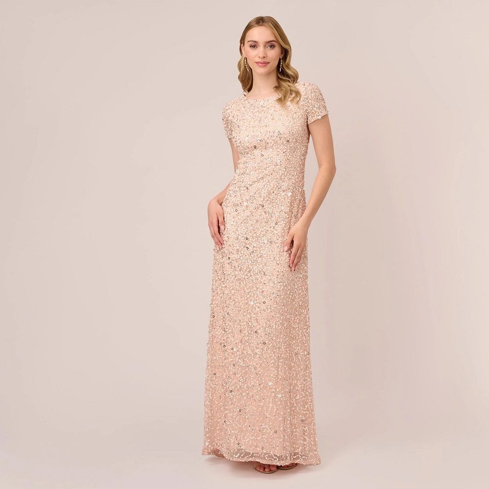 sequin evening gown