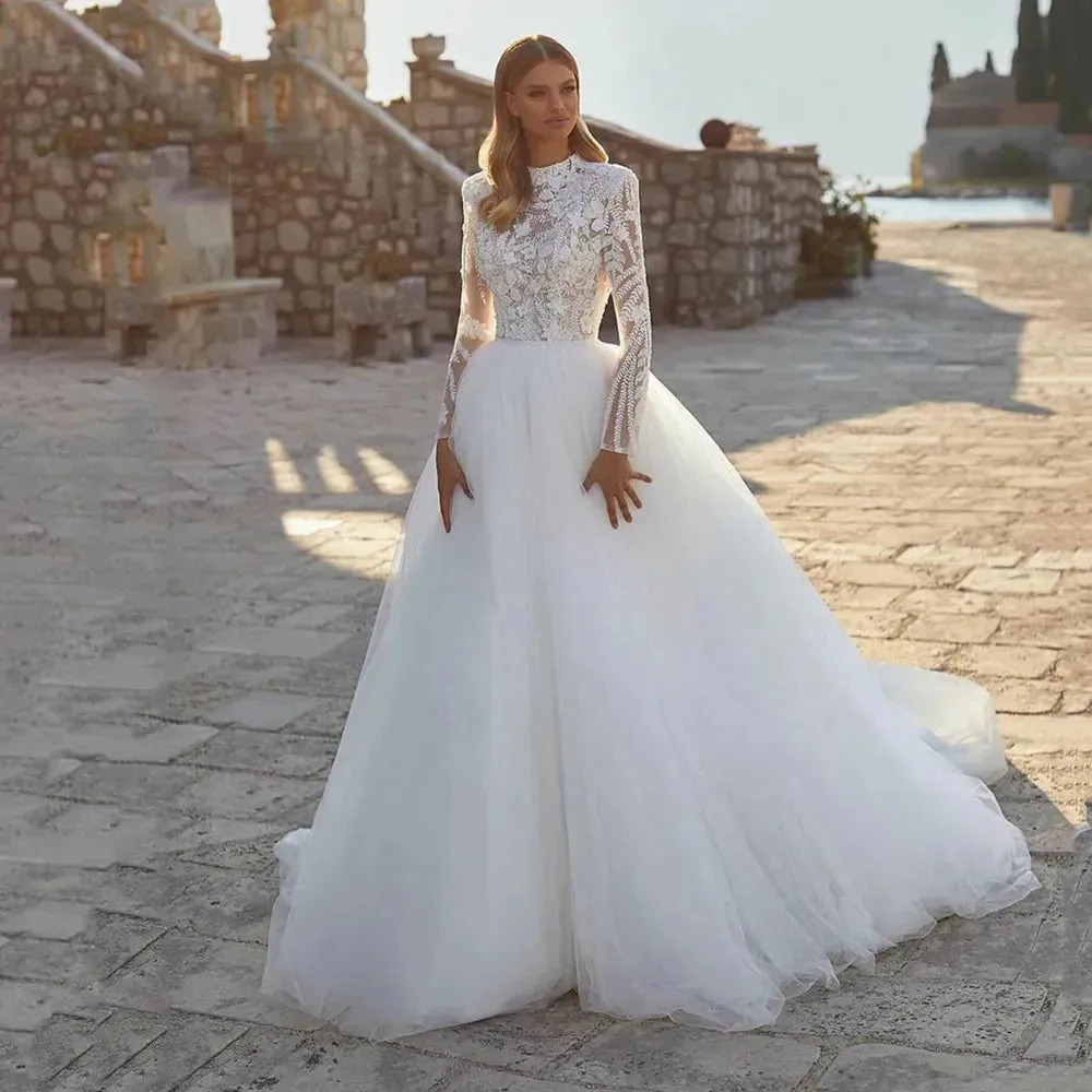 gown with sleeves