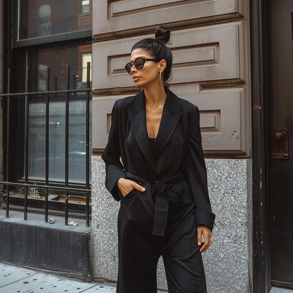 mens black blazer outfit