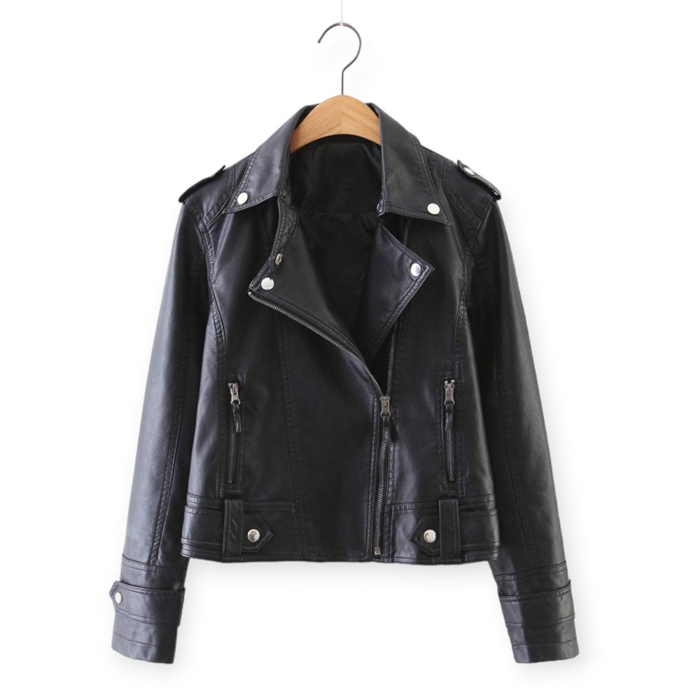 plus size leather jacket