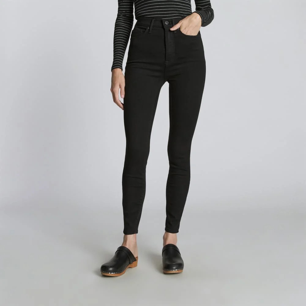 high waisted black jeans