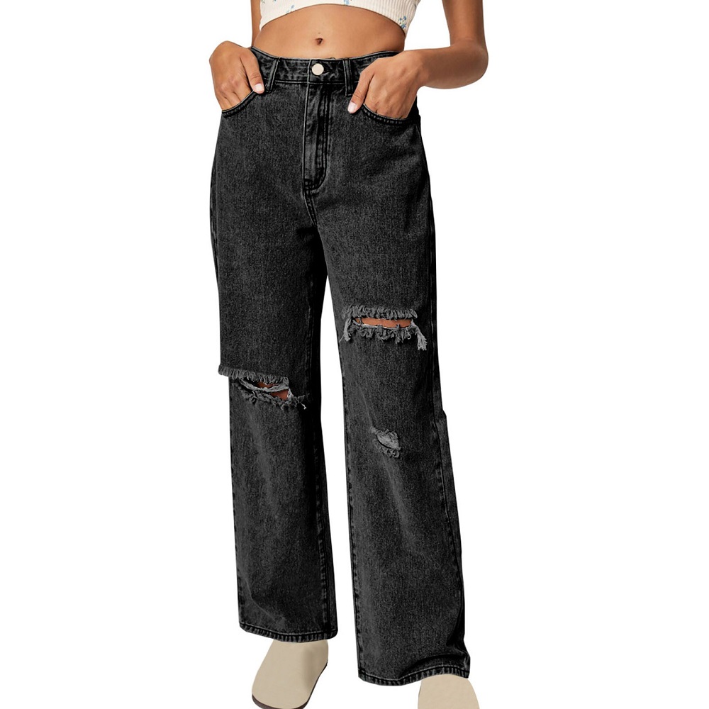 high waisted black jeans