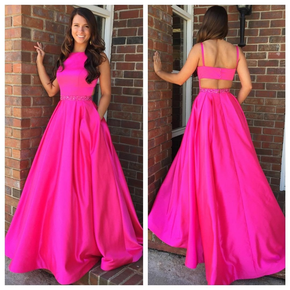hot pink formal gown