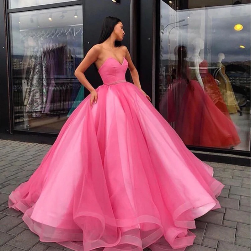 hot pink formal gown