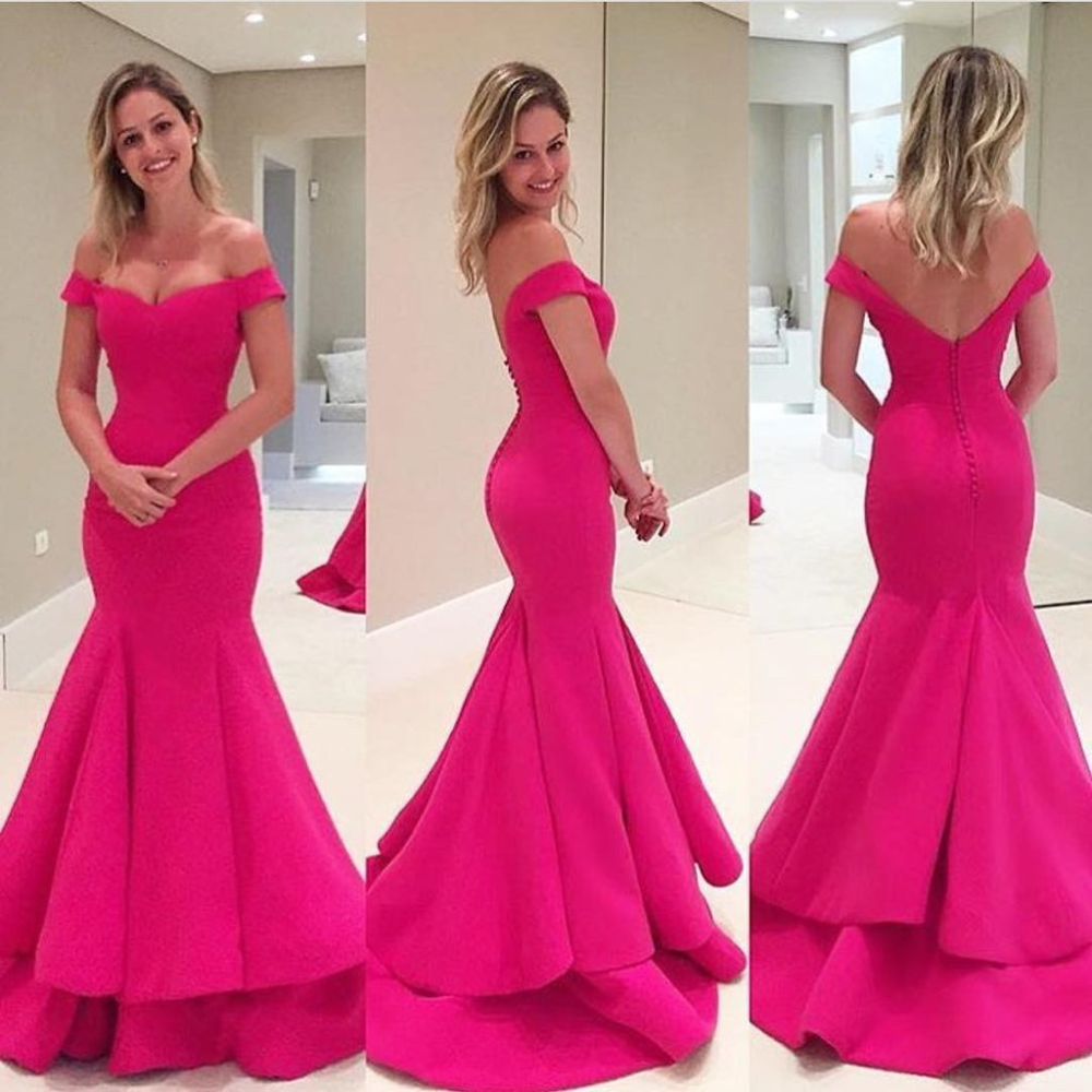 hot pink formal gown