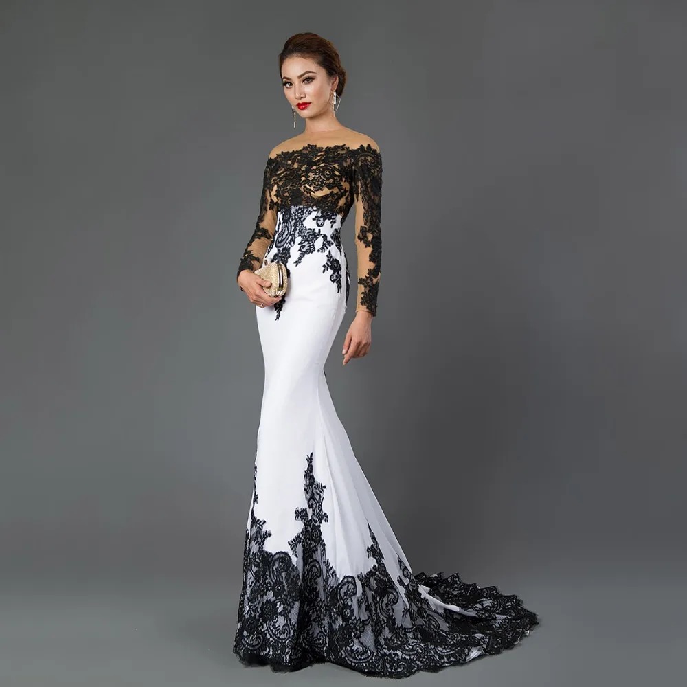 black elegant gown